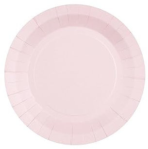 Santex - 10 Assiettes Carton Bio CARRÉES 23CM Rose Clair