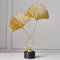 Stronrive Metall Blätter Deko Ginkgo Blatt Skulptur Mit Basis Goldene Ginkgo Blätter Dekoration Desktop Ornament Gingko Blatt Skulptur Minimalistische Deko Modern Skulptur Für Wohnzimmer Schreibtisch