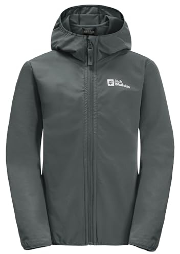 Jack Wolfskin Unisex Kinder Solyd Softshelljacke, Slate Green, 164 EU
