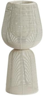 Light & Living Tischlampe Aboso - Weiß - Ø18cm - Rund - Metall - Tischleuchte Wohnzimmer & Schlafzimmer - Tischlampen modern