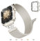 UpNeioco Metall Armband Kompatibel mit Apple Watch Armband 40mm 41mm 38mm 42mm 44mm 45mm,Diamant Glitzer Displayschutz Hülle 40mm,Magnetisch Edelstahl Metall Armband Damen für iWatch 9 8 7 6 5 4 3 2 1