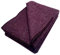 Wollplaid Wolldecke Neuseelandwolle doppelt, 100% Wolle, 140x200cm, 430g/m2 (lila/grau)
