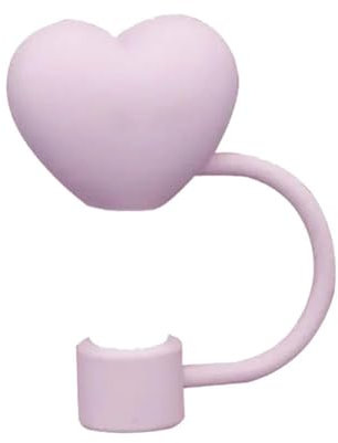 Silicone Straw Topper for Stanley 30&40 Oz,Love Heart Shaped Straw Cover Cap,Splash Proof Straw Topper,Reusable Straw Cap Cover,Drinking Straw Tip Covers for Stanley