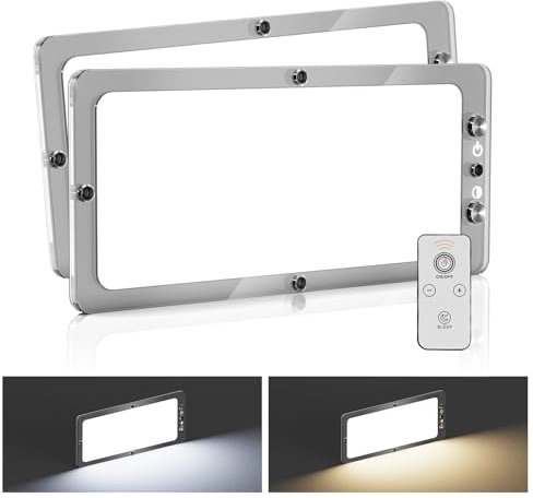 Kriogor 2Pcs 12V Lumières Intérieure à LED Lampe Eclairage, Plafonnier LED RV 198 LED avec Interrupteur, 2000LM réglable RV de Toit de Lampes pour Camping-Car, Bateau, Caravane, 3000-4500-6000K