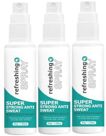 Antitranspirant Deo Spray gegen starkes Schwitzen I Anti Schweiß Deo bei Hyperhidrose mit Langzeitschutz, Schwitzen am Kopf, schwitzige Hände I Anti transpirant für Männer & Frauen (3PC)