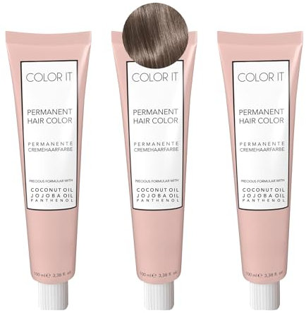COLOR.IT by BM - Permanente Haarfarbe in Salonqualität, 3x 100ml (7.B Mittelblond Beige, 3er Pack)