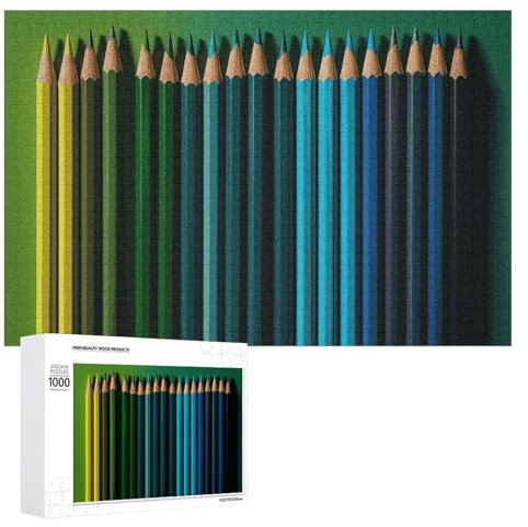 Pencils of Puzzle for Women Men 1000 PCS Jigsaw Puzzle for Adults Challenging Puzzle for Family Wedding Gift