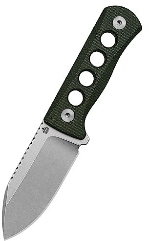 QSP Knife Canary Neckknife mit G10 Griff und Kydexscheide Silber/grün