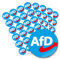 GreenYeah AFD Logo Aufkleber, 120 Stück Neuwahlen AFD Sticker, Rund AFD Logo Aufkleber 4.5 cm, Auto Aufkleber Politik, AFD Aufkleber für Auto, Fenster, Kfz, Motorrad, Laptop