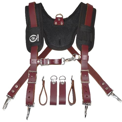 TS Leather Work Braces Harness with padding and tool holders