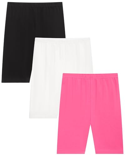 Moitiy cykelbyxor flickor barn korta sportbyxor flickor byxor sport shorts byxor leggings bomull 4–12 år 3 par