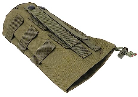 VOSAREA Bottle Bag Mesh Bottom Green Drawstring Closure Attachable to Backpack