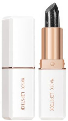 Qwesure Xixi 6er Farbwechselnder Lippenstift mit Temperatur-Aktiv - Langzeit Feuchtigkeitsspendend, Transferfester Lipgloss, 24h Nicht Abfärbend & Pflegende Color Change Lippenbalsam (03Schwarz)