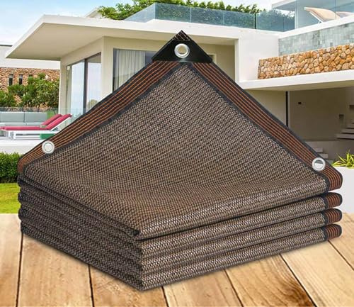 Petit pare-soleil pour jardin, plantes, serre et plantes, marron, 5 x 7 m