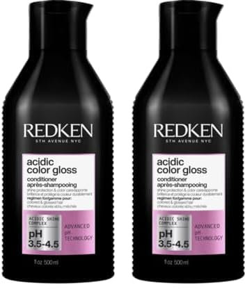 Redken Conditioner für Reinigung und Farbschutz bei gefärbtem Haar, Farbbrillanz für bis zu 32 Haarwäschen, Mit Glanzkomplex & pH-ausgleichende Formel, Acidic Color Gloss Conditioner, 500 ml