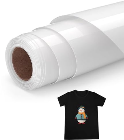 Ryebme Rouleaux de vinyle de sublimation pour tissus foncés 30.5 x 183cm (Matte pour Tissu Foncés)