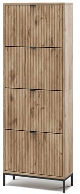 Vicco Schuhkipper Eliza, Viking Oak, 60 x 168 cm mit 4 Klappschubladen