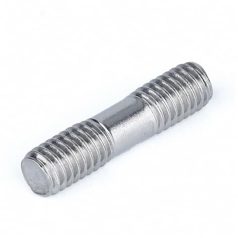Edelstahl-Gewindestange mit zwei Köpfen, 316 Edelstahl Doppelendgewinde Kopflose Stehbolzen M6 M8 M10 M12 40mm-150mm(120mm M6 2pcs)