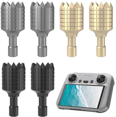 Steuerknüppel für DJI RC/RC 2 – 3 Paar Joystick Sticks aus Aluminiumlegierung CNC Bearbeitet – Ersatz-Rocker für Mini 3/Mini 3 Pro/Mini 4 Pro/Air 3/Air 2S/Mavic 3 Serie Fernbedienungen