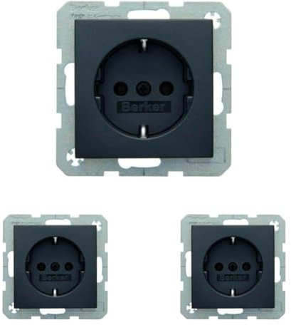 Berker Schuko-Steckd.anth/matt 47431606 B.1;B.3;B.7;S.1 Steckdose 4011334224280 (Packung mit 3)