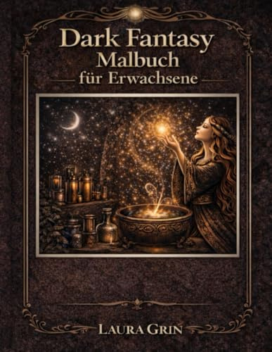 Dark Fantasy Malbuch für Erwachsene: 43 düstere Motive für Entspannung, Kreativität und magische Auszeiten