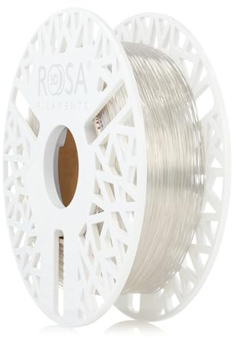 ROSA3D TPU Filament 1.75 mm für 3D Drucker, Transparent Spule 0,5kg, Flex 85A