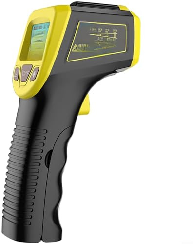 Zeroupshop Non-Contact Infrared Thermometer -50°C to 600°C Digital with Pointer, Data Hold & Auto Off for Industrial, Outdoor BBQ and Measurement(Greenish-yellow)