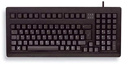 CHERRY G80-1800, Kompakte Mechanische Tastatur für Industrieanwendungen, Deutsches Layout (QWERTZ), Kabelgebunden (USB & PS/2), MX BLACK Switches, Schwarz