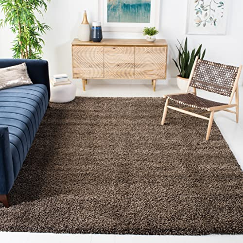 SAFAVIEH California Shag Collection Area Rug - 6'7 x 9'6, Mushroom, Non-Shedding & Easy to Clean, Ultra Plush Thick Pile, Ideal for Living Room, Bedroom, Dining Space (SG151-8181)