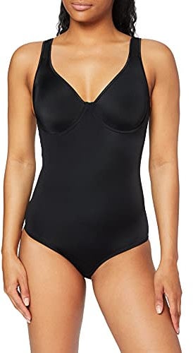 Sassa Damen Formender Body doppelt vorgeformt 00903, Einfarbig, Gr. 75C, Schwarz (Schwarz 00500)