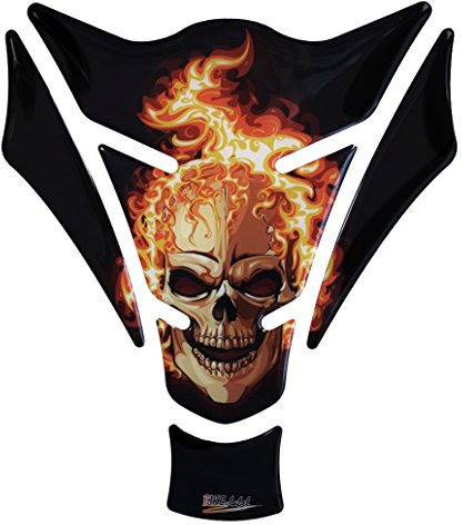 BIKE-label Tankpad 3D Ghost Rider Tank Schutz Motorrad Aufkleber 500400