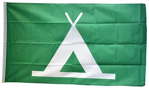 Flaggenfritze Fahne/Flagge Camping + gratis Sticker