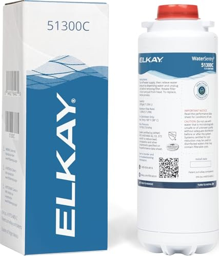 Elkay Genuine WaterSentry 51300C Lead + Microplastics NSF/ANSI Certified Filter (Single)(Bottle Fillers)