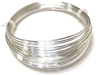 Copper Craft Wire Silver 925 Plated 4m Coil 1mm Thick for Jewellery Making, Wire Wrapping, Beading, Durable