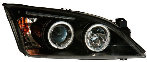 AUTO-STYLE Satz Scheinwerfer kompatibel mit Ford Mondeo 2001-2007 - Schwarz - inkl. Standlichtringen