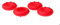 No1GadgetStore 2 Almohadillas de Goma para Mando PS4, PS3, Xbox One, Xbox 360, Color Rojo