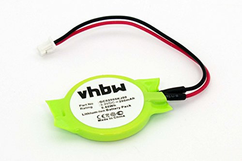 vhbw Batterie Bio Li-ION 200mAh (3.0V) Notebook, Ordinateur Portable HP Compaq Pavilion dv7-6006sg, dv7t-6000 CTO, G62, G72 comme GC02000KJ00.