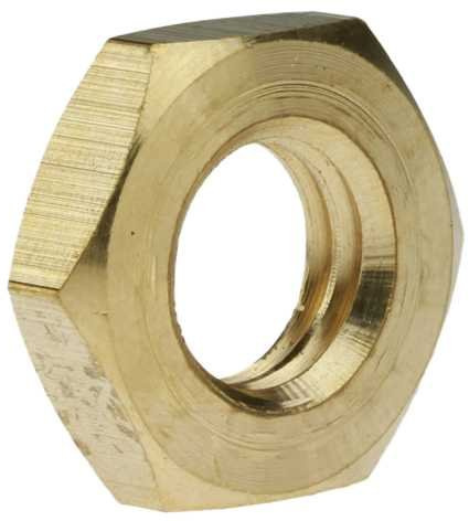 Reidl Sechskantmuttern niedrige Form M 14 x 1,5 mm DIN 936 Messing blank 50 Stück