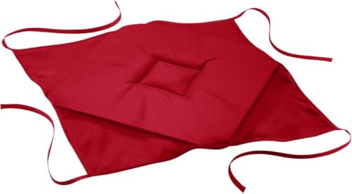 douceur d'intérieur, Galette 4 Rabats (40 x 40 x 3 Cm) Essentiel Rouge, Polyester