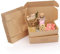 Kurtzy Karton Geschenkboxen Braun (10 Stk) – Schachteln 19 x 11 x 4,5cm Pappschachteln mit Deckel – Kraftpapier Geschenk Box zum Selber Aufbauen für Geschenke, Hochzeit, Party, Weihnachten