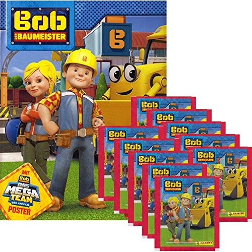 CAGO Panini - Bob der Baumeister - Sammelsticker Album, Tüten, Display (1 Album + 10 Tüten)