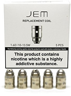 Bobina de repuesto Innokin JEM 1.6 Ohm (paquete de 5) Alcance del voltaje de las cabezas del atomizador 10-13.5W, Este producto no contiene nicotina ni tabaco