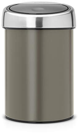 Brabantia Poubelle murale Touch couleur platine