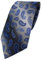 TigerTie Designer Krawatte in marine royal blau silber Paisley gemustert