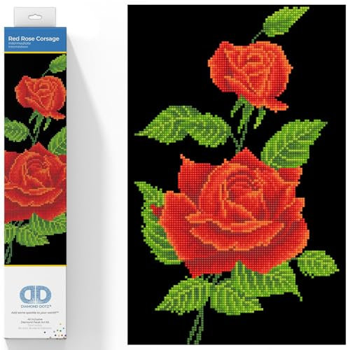 Kit de peinture au diamant, corsage rose rouge