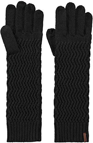 Barts HANDSCHUH KEA GLOVES SCHWARZ UNIFARBEN ZICK-ZACK FEINSTRICK (one-size)