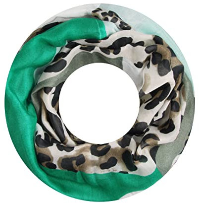Majea Damen Loop Schal Schlauchschal Halstuch (880024) (grün 14)