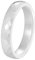 PAURO Damen Schmuck Hoch Poliert Klassisch Design Engagement Hochzeitsband Ringe Keramik 4MM Weiß Größe 52 (16.6)