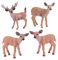 TOYANDONA Weihnachten Rentier Figuren Wald Tier Figuren Spielzeug 4 Stück Elch Rentier Kunst Tierskulptur Ornament Tierskulptur Ornament Weihnachtsferien Mittelstücke für Tischdekoration