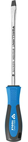 BRILLIANT TOOLS BT031054 Destornillador de punta plana, 10,0 x 175 mm [Powered by KS TOOLS]
